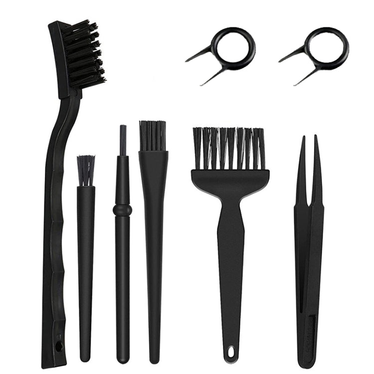 Set di pinzette con spazzola per la pulizia del computer antistatico. Tastiera spazzata, 8pcs/set Set di pinzette con spazzola per la pulizia del computer antistatico. Tastiera spazzata, 8pcs/set